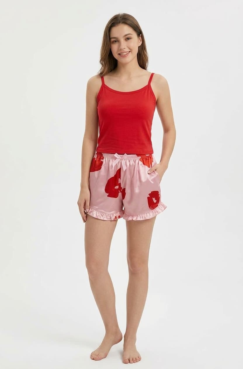 Pijama short satin